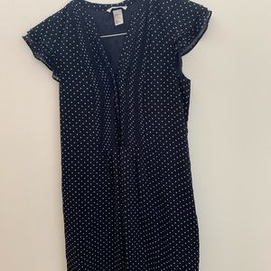 NWOT!!!H&M dress navy polka dot dress